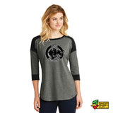 Our Lady of the Elms Panthers New Era Ladies 3/4-Sleeve Raglan Tee 2