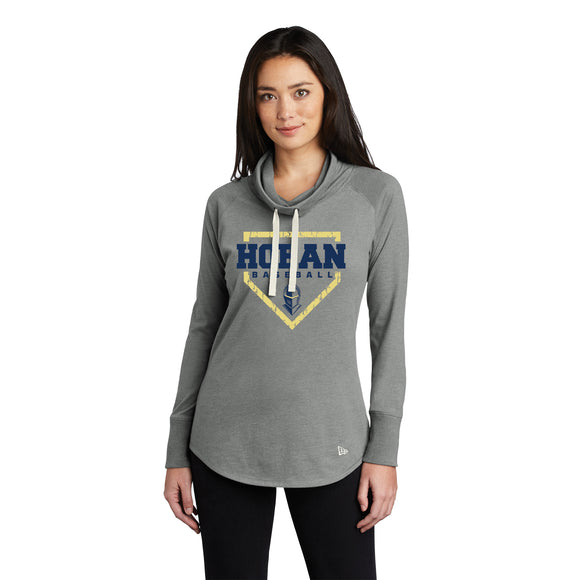 Hoban Baseball Home Plate New Era Ladies Longsleeve Cowl T-Shirt