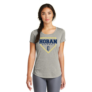Hoban Baseball Home Plate Ladies Fitted T-shirt