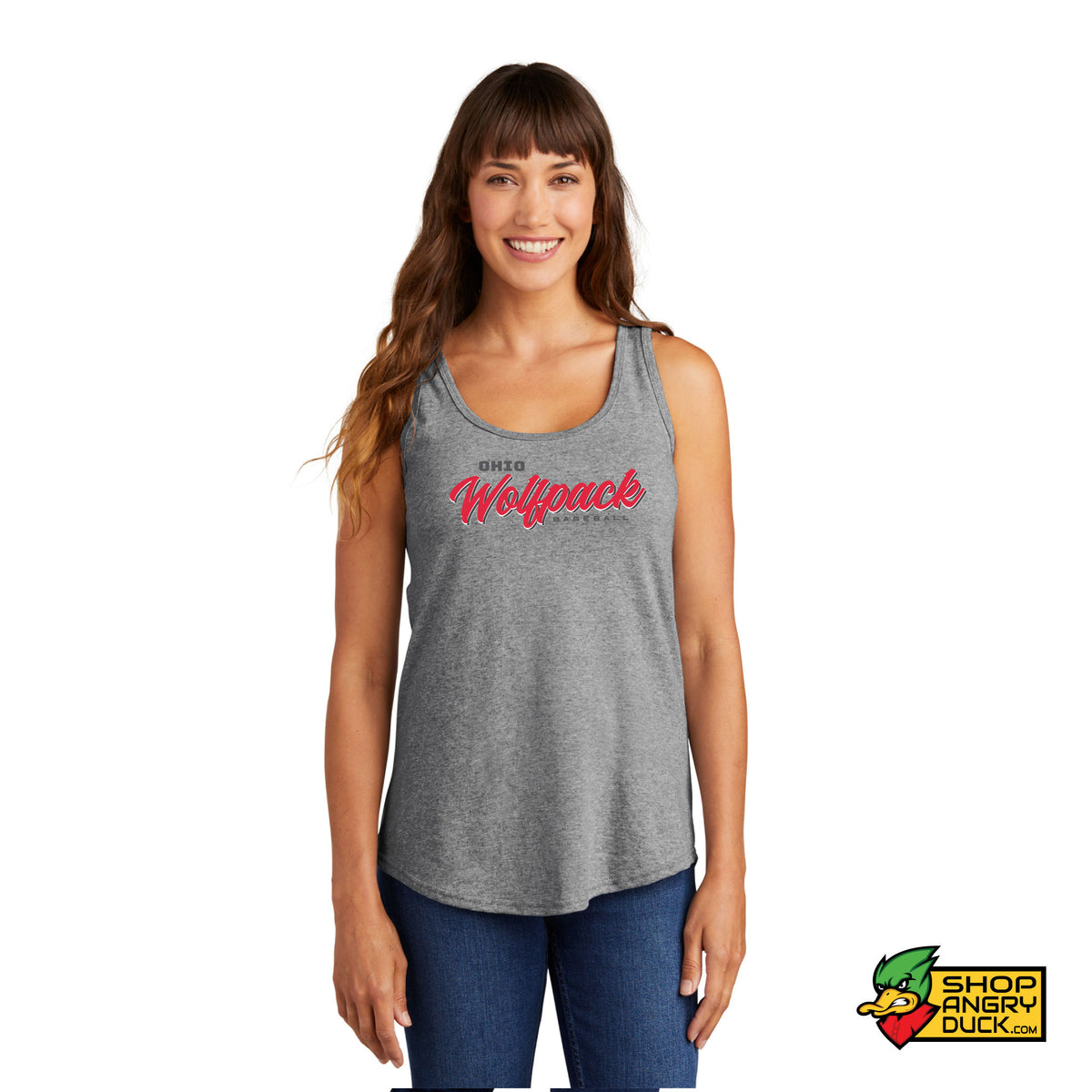 Ohio Wolfpack Baseball Script Ladies Tank – ShopAngryDuck.com