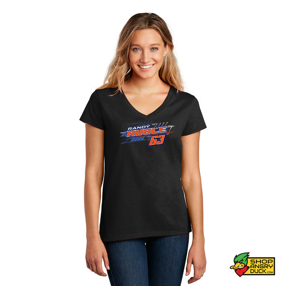 Randy Rubles Family Racing Ladies V-Neck Illustrated T-Shirt