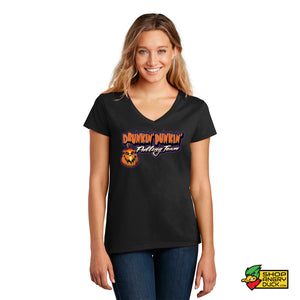 Drunkin' Punkin' Logo Ladies V-neck T-shirt