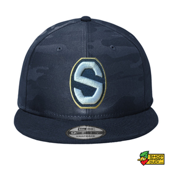 Squires Baseball Sport Camo Flat Bill Snapback Cap