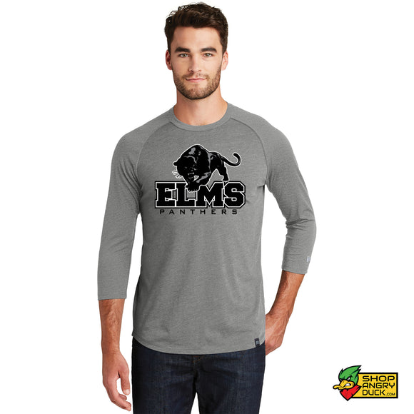 Elms Panthers New Era 3/4-Sleeve Raglan Tee 4