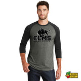 Elms Panthers New Era 3/4-Sleeve Raglan Tee 4