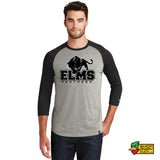 Elms Panthers New Era 3/4-Sleeve Raglan Tee 4