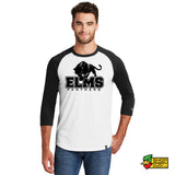 Elms Panthers New Era 3/4-Sleeve Raglan Tee 4