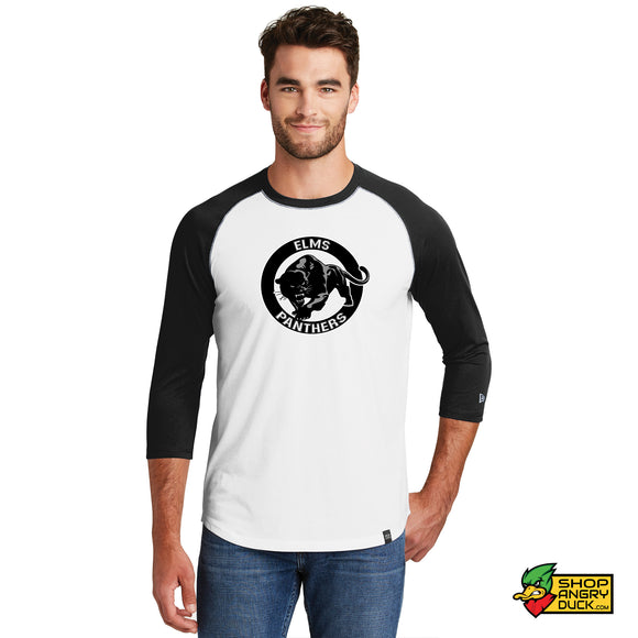 Our Lady of the Elms Panthers New Era 3/4-Sleeve Raglan Tee 2