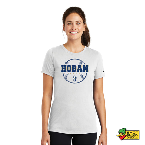 Hoban Softball Faded Ball  Nike Ladies Fitted T-shirt