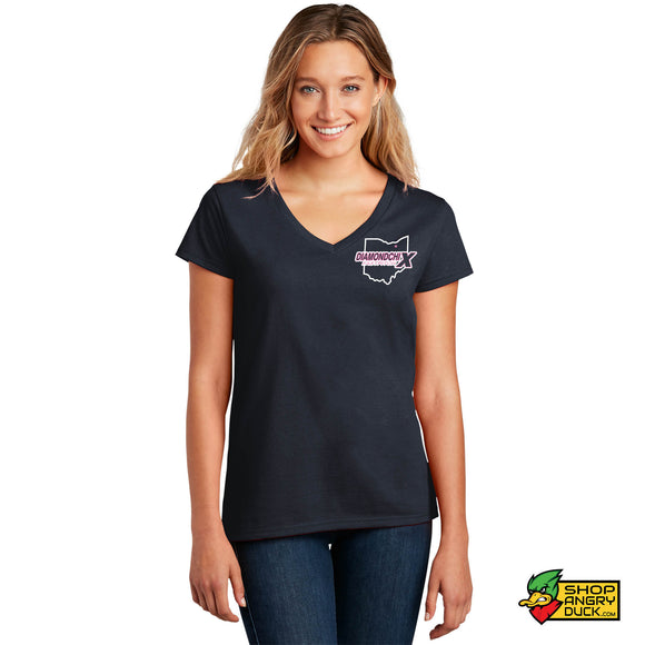 Diamond Chix Ohio Logo V-Neck T-Shirt