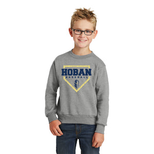 Hoban Baseball Home Plate Youth Crew Sweatshirt