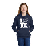 St. Hilary Love Volleyball Youth Hoodie