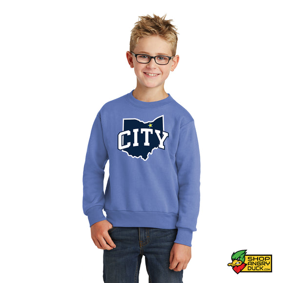 Ohio City Baseball Ohio Logo Youth Crewneck Sweatshirt