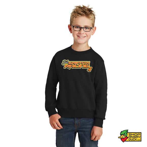Bill Griffith Racing Orange Logo Youth Crewneck Sweatshirt