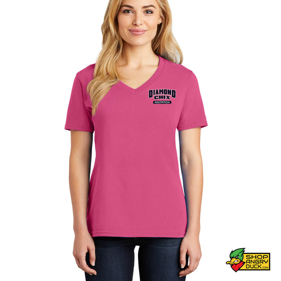 Diamond Chix Logo V-Neck T-Shirt