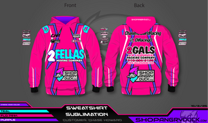Chase Howard Sprint Car Pink Fire Suit Sublimated Hoodie