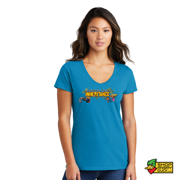 Spending Their Inheritance Logo Ladies V-Neck T-Shirt