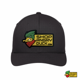 ShopAngryDuck.com PVC patch Flexfit Flat Cap