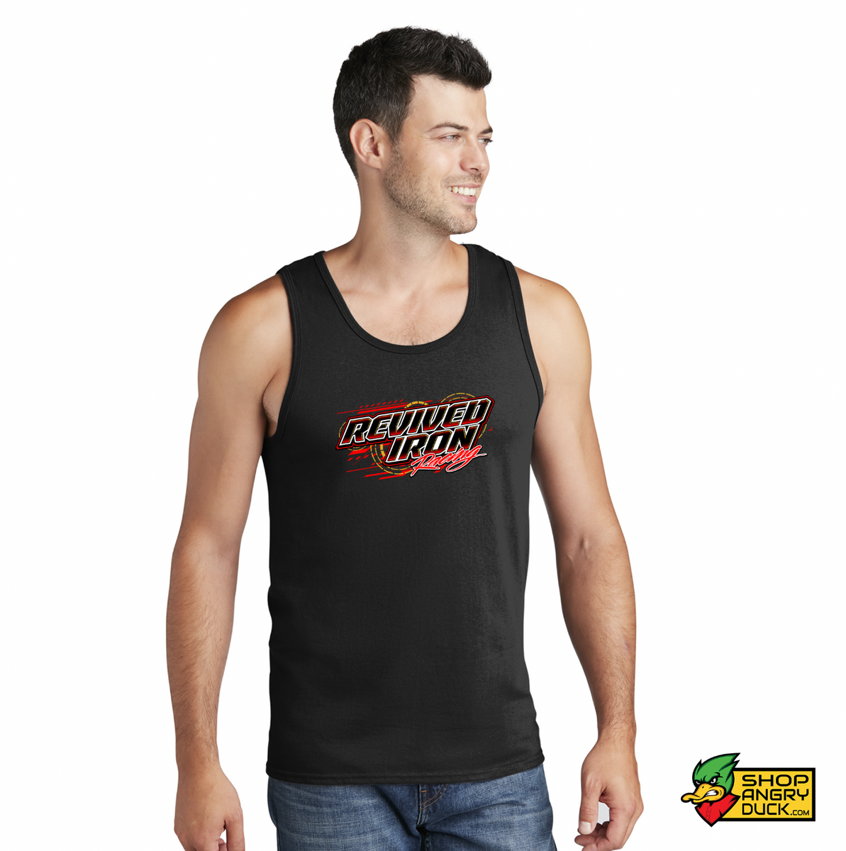 Revived Iron Racing Mens Tank – ShopAngryDuck.com