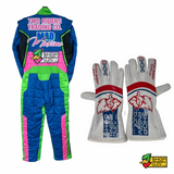 Custom ONE PIECE Drag Race Firesuit (SFI 3.2A/20) and DNA Racing Gloves (SFI 3.3/20) Package