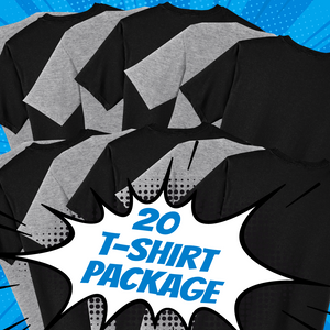 T-shirt Package: 20 T-shirts, Illustrated Design, Online Store