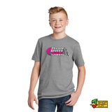 Dirt Track World - Pink Logo Youth T-Shirt