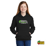 Dirt Track World - Green Logo Youth Hoodie