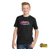 Dirt Track World - Pink Logo Youth T-Shirt