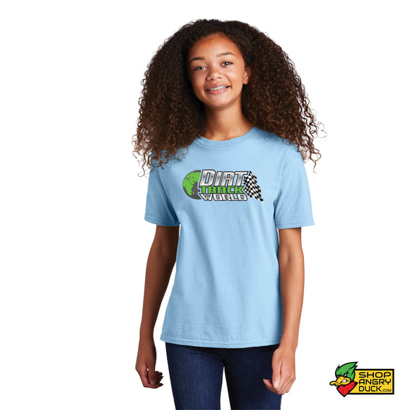 Dirt Track World - Green Logo Youth T-Shirt