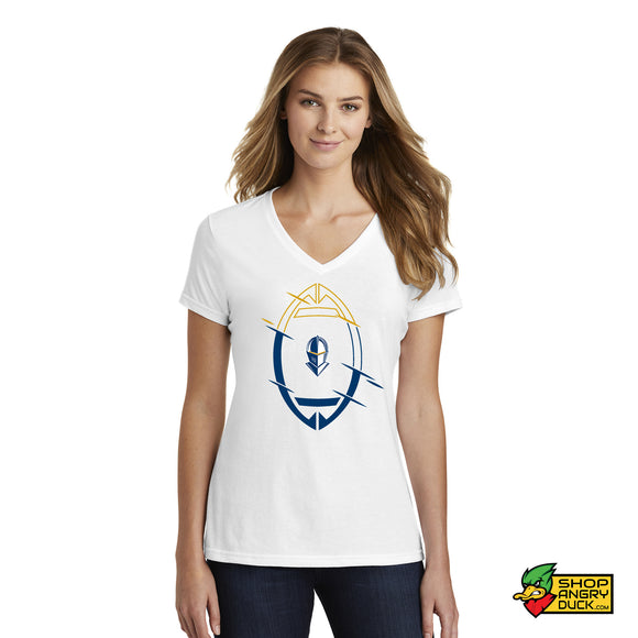 Hoban Football Logo Ladies V-Neck T-Shirt