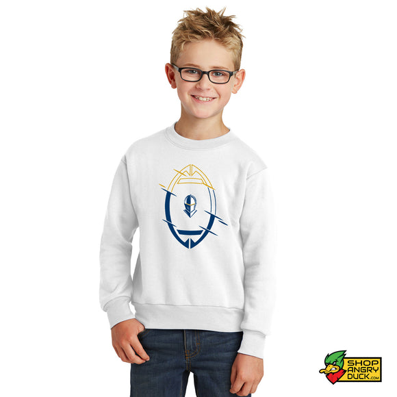 Hoban Football Logo Youth Crewneck Sweatshirt