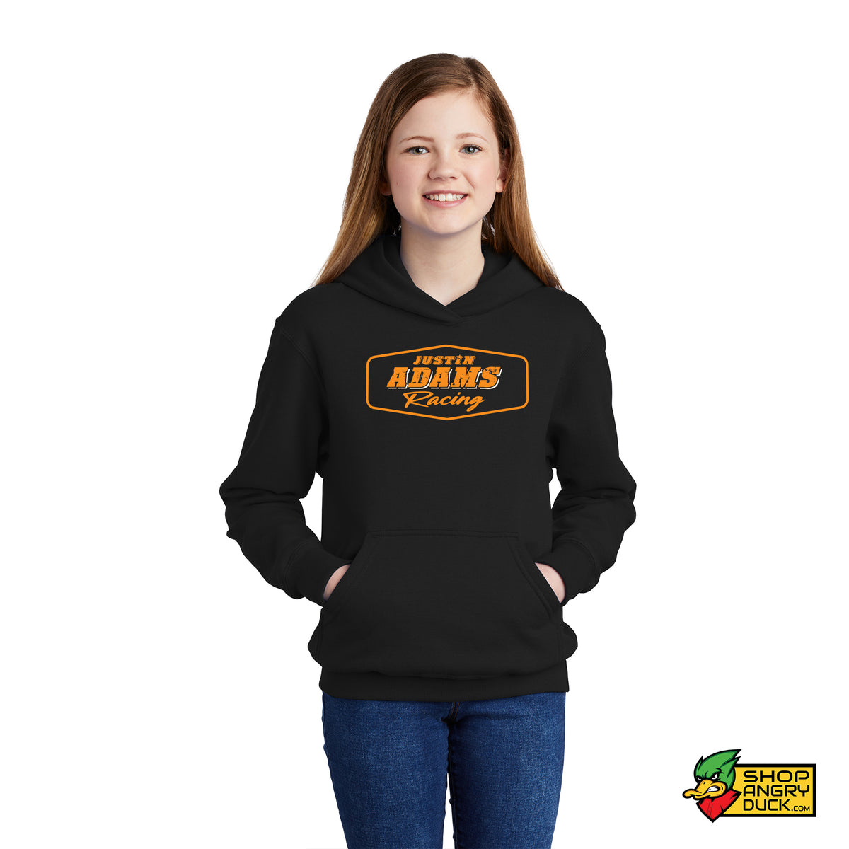 Justin Adams Racing Logo Youth Hoodie – ShopAngryDuck.com