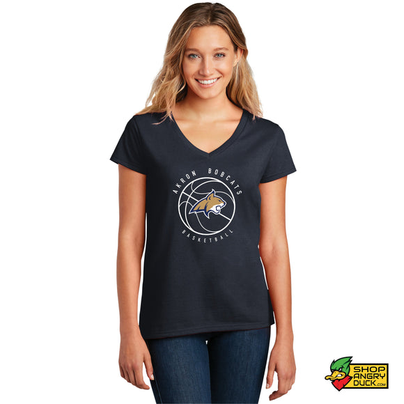 Akron Bobcats Basketball 2024 Ladies V-Neck T-Shirt