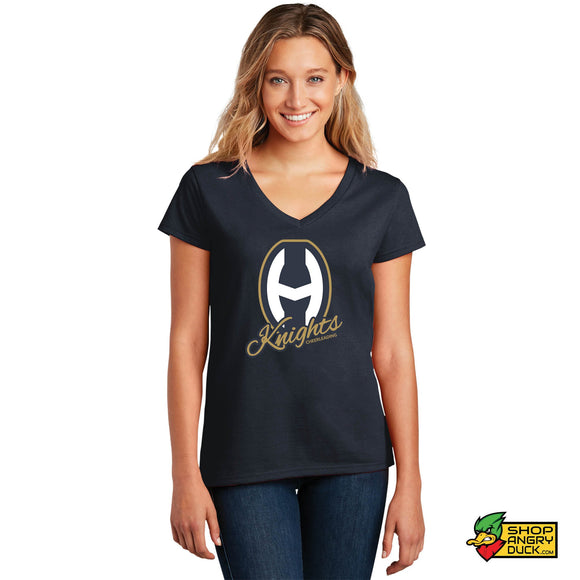 Hoban Cheer H Logo Ladies V-Neck T-Shirt