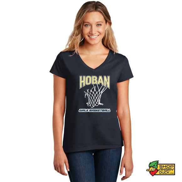 Hoban Girls Basketball Net Ladies V-Neck T-Shirt