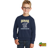 Hoban Girls Basketball Net Youth Crewneck Sweatshirt