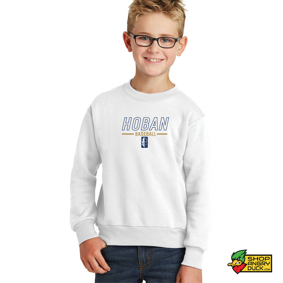 Hoban Baseball Outline Youth Crewneck Sweatshirt