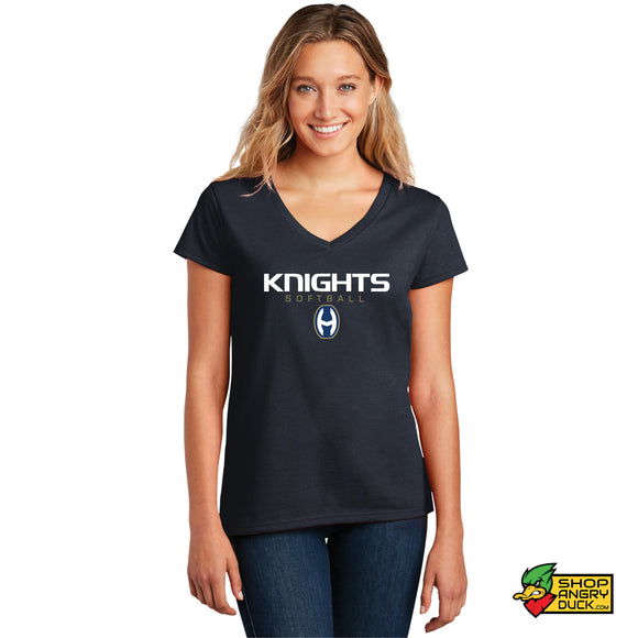 Hoban Softball Knights Ladies V-Neck T-Shirt