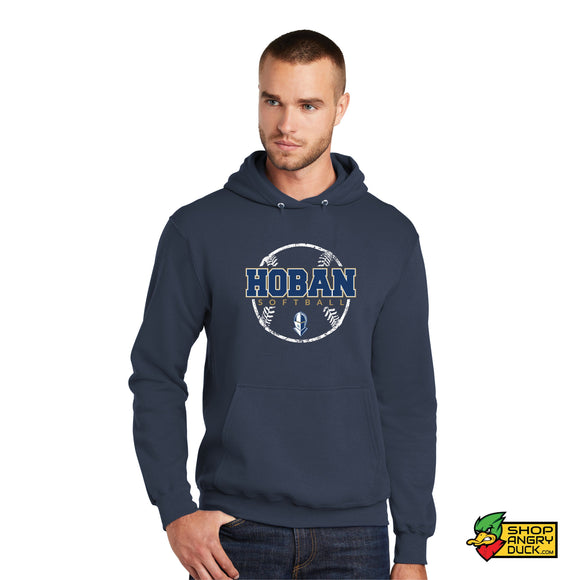 Hoban Softball Faded Ball Hoodie