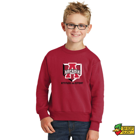 Arcadia Baseball Attitude Youth Crewneck Sweatshirt