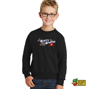 Catty Wampus Monster Truck Youth Crewneck Sweatshirt