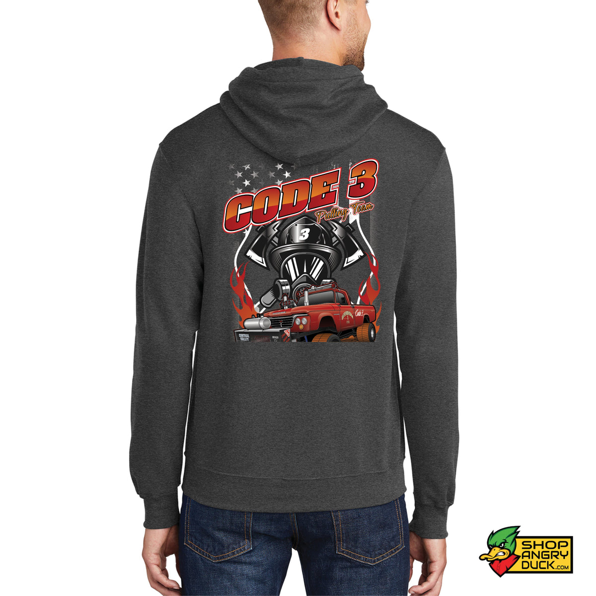 Code 3 Pulling Team Full Zip Hoodie – ShopAngryDuck.com