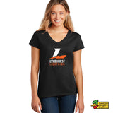 Lyndhurst Lightning "L" Ladies V-Neck T-Shirt