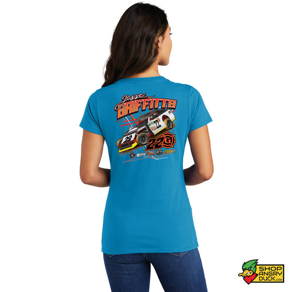 Jesse Griffitts Racing Ladies V-Neck T-Shirt