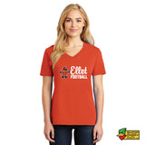 Ellet Mascot Ladies V-Neck T-Shirt