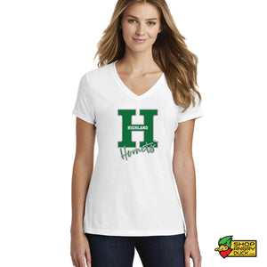 Highland Hornets H Ladies V-Neck T-Shirt