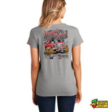 Runnin In The Red Ladies V-Neck T-Shirt