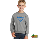 Northwestern Baseball Plate Youth Crewneck Sweatshirt
