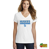 Northwestern Baseball "Huskies" Ladies V-Neck T-Shirt