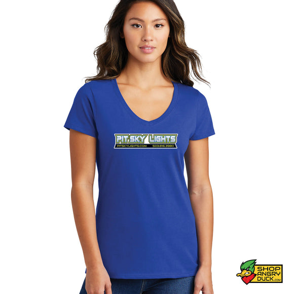 Pit Sky Lights Ladies V-Neck T-Shirt